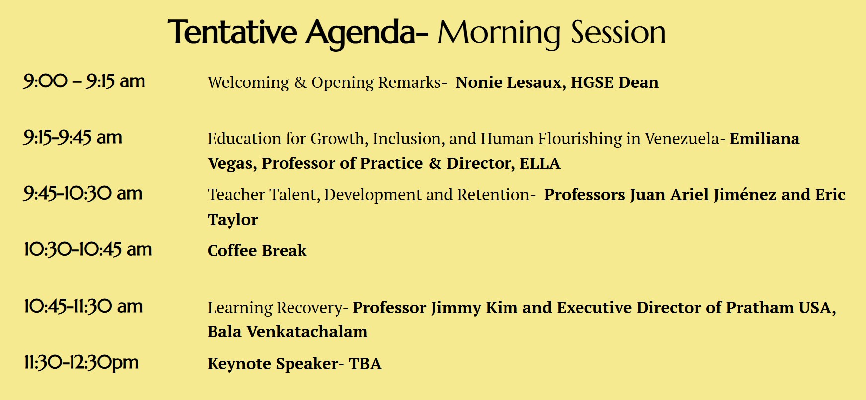 agenda