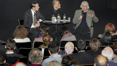 filmmaker at round table